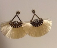 Maxi Brinco Leque Tassel Perolado